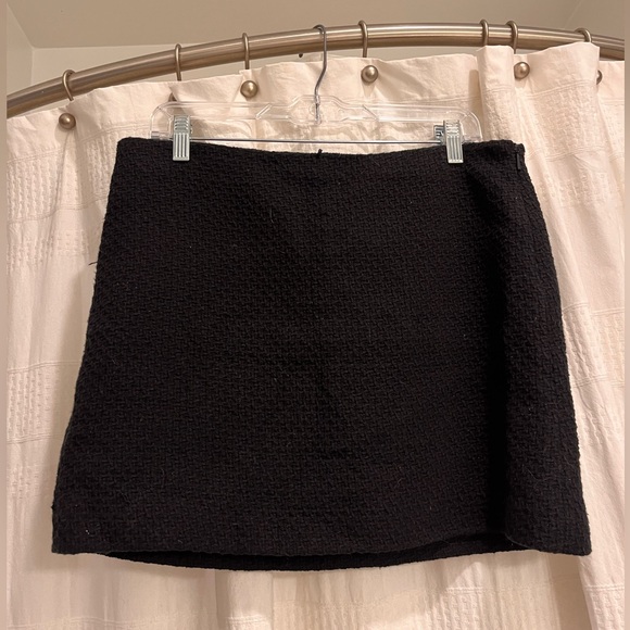 Mango black tweed bouclé mini skirt - Picture 1 of 4